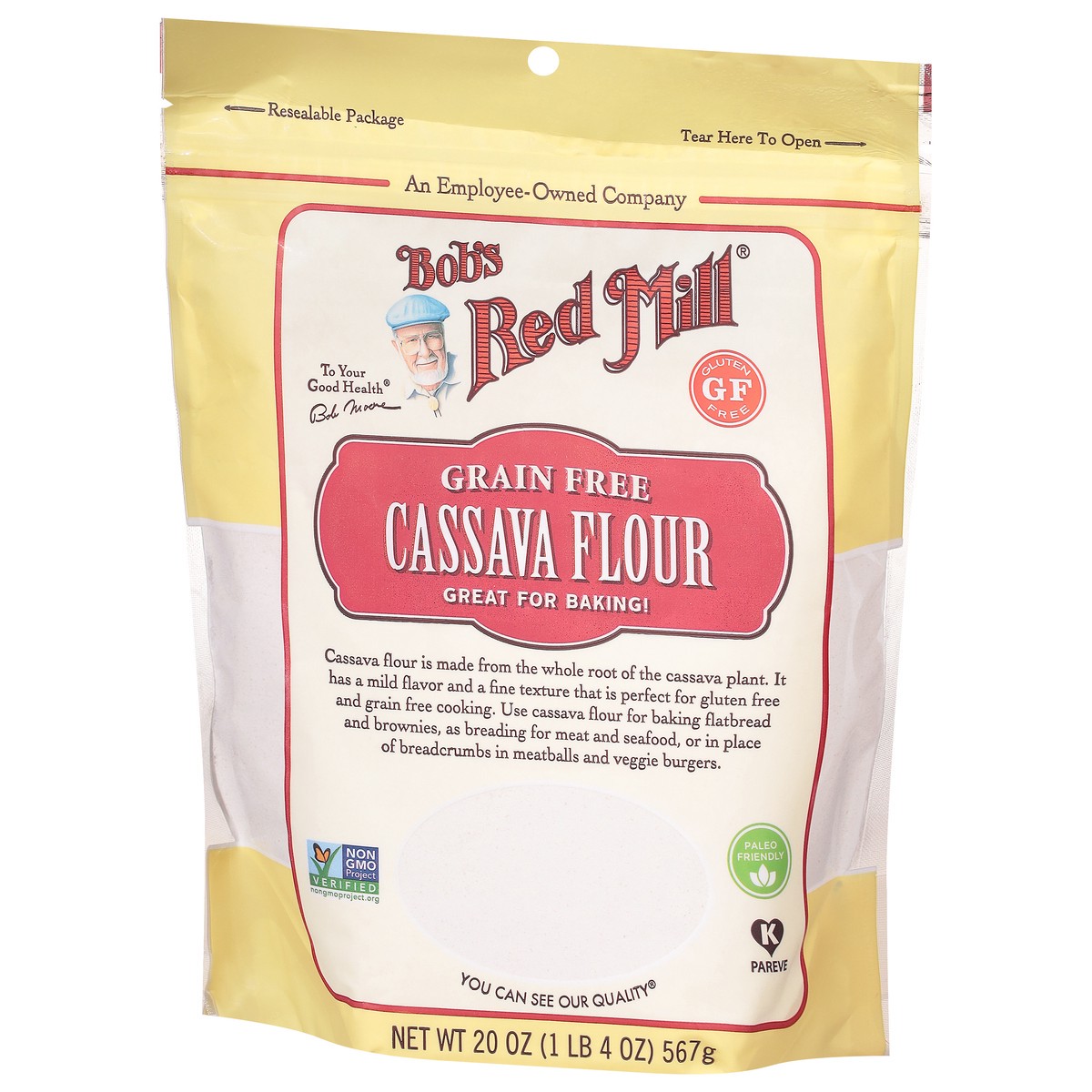 slide 6 of 9, Bob's Red Mill Grain Free Cassava Flour 20 oz, 20 oz