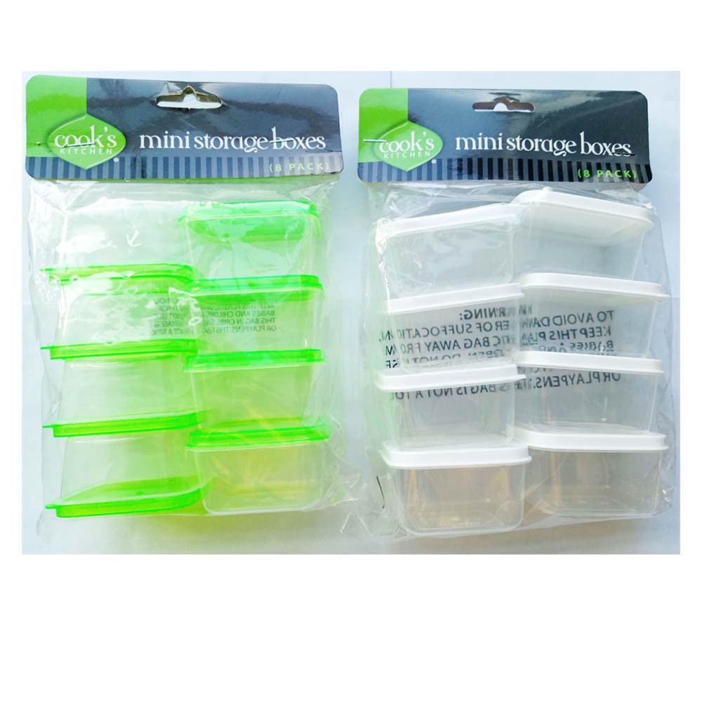 slide 1 of 1, Cook's Kitchen Plastic Mini Storage Box, Assorted, 8 ct