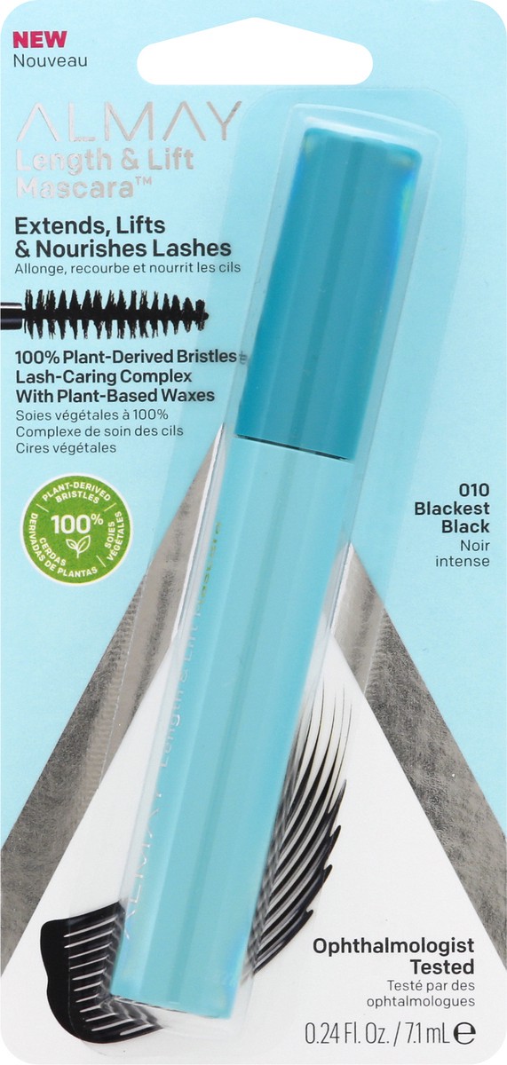 slide 7 of 9, Almay Length & Lift Mascara, Blackest Black,., 24 fl oz