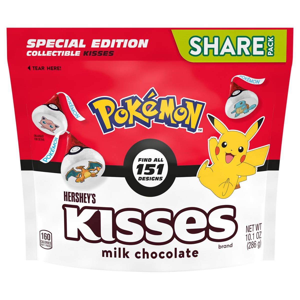 slide 1 of 8, Hershey's Kisses Milk Chocolate Candy Share Pack - 10.1 oz, 1 ct