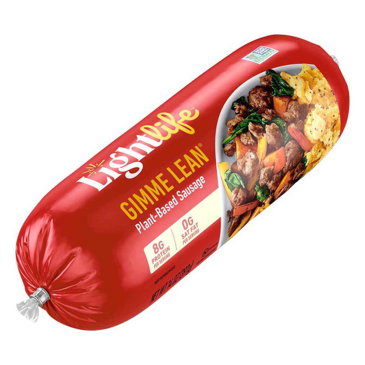 slide 2 of 5, Lightlife Gimme Lean Plant-Based Vegan Breakfast Sausage, 14 oz
