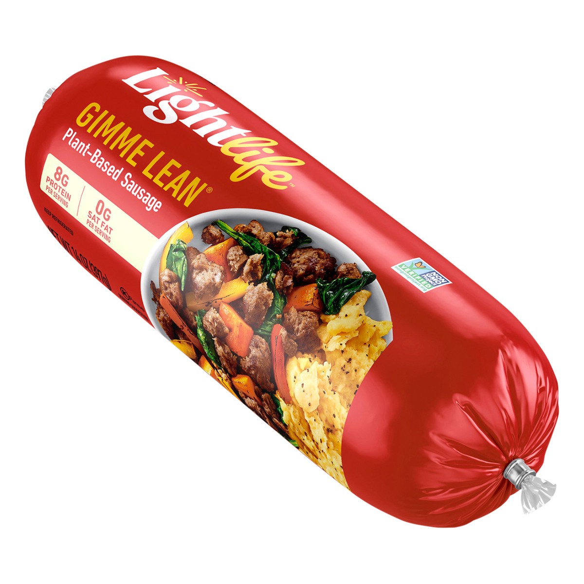 slide 3 of 5, Lightlife Gimme Lean Plant-Based Vegan Breakfast Sausage, 14 oz