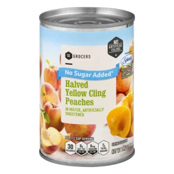 SE Grocers Peaches Halved Yellow Cling No Sugar Added