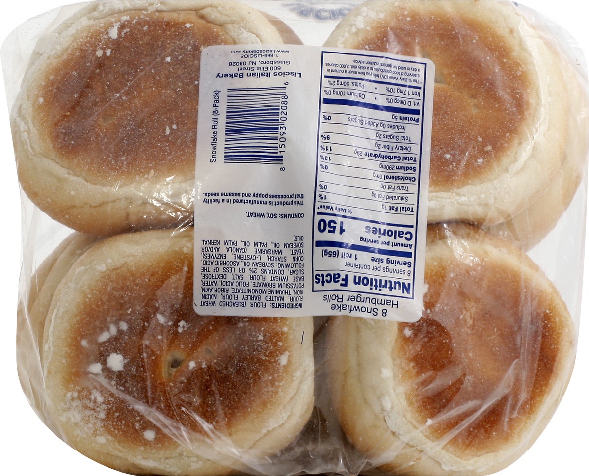 slide 9 of 13, Liscio's Bakery Rolls Snowflake Liscio - EA, 1 ct