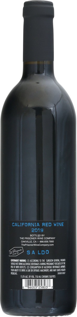 slide 3 of 8, Saldo Red Blend Red Wine by The Prisoner Wine Company, 750 mL Bottle, 750 ml