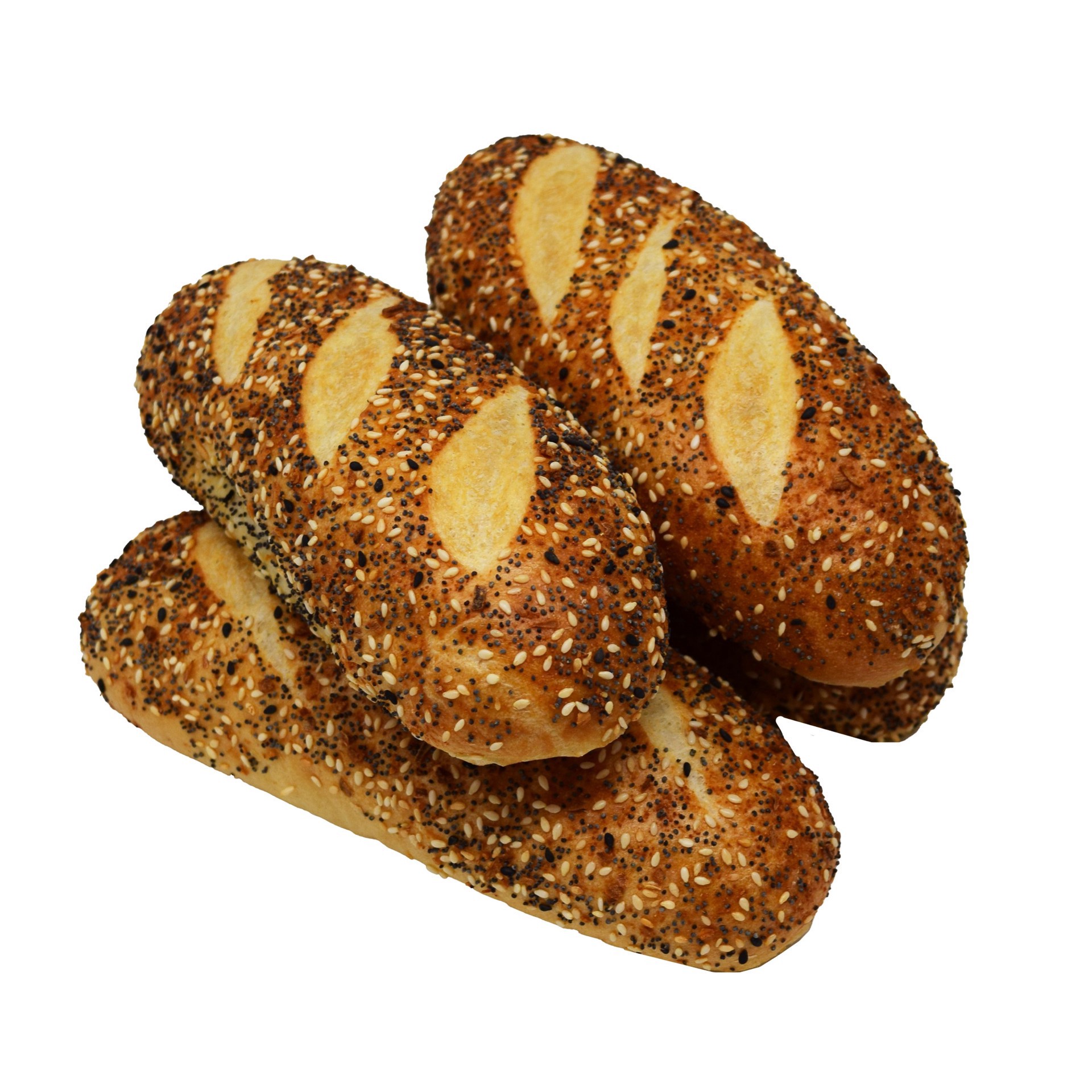 slide 1 of 1, H-E-B Bakery Kosher Everything Submarine Rolls, 4 ct