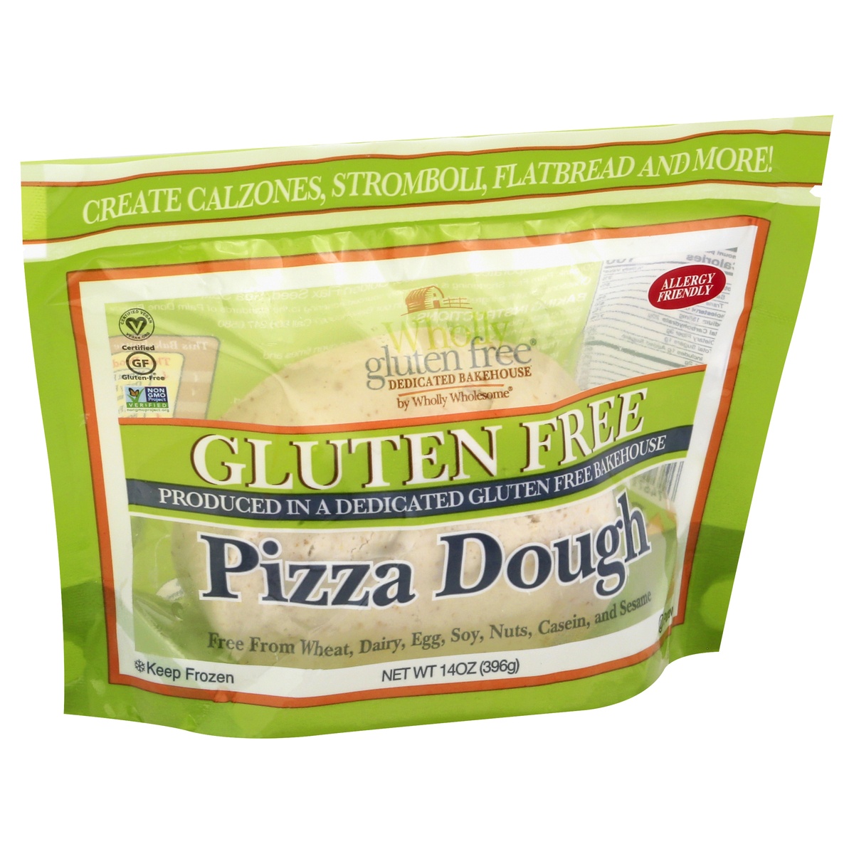 slide 2 of 10, Wholly Wholesome Gluten Free Pizza Dough, 14 oz