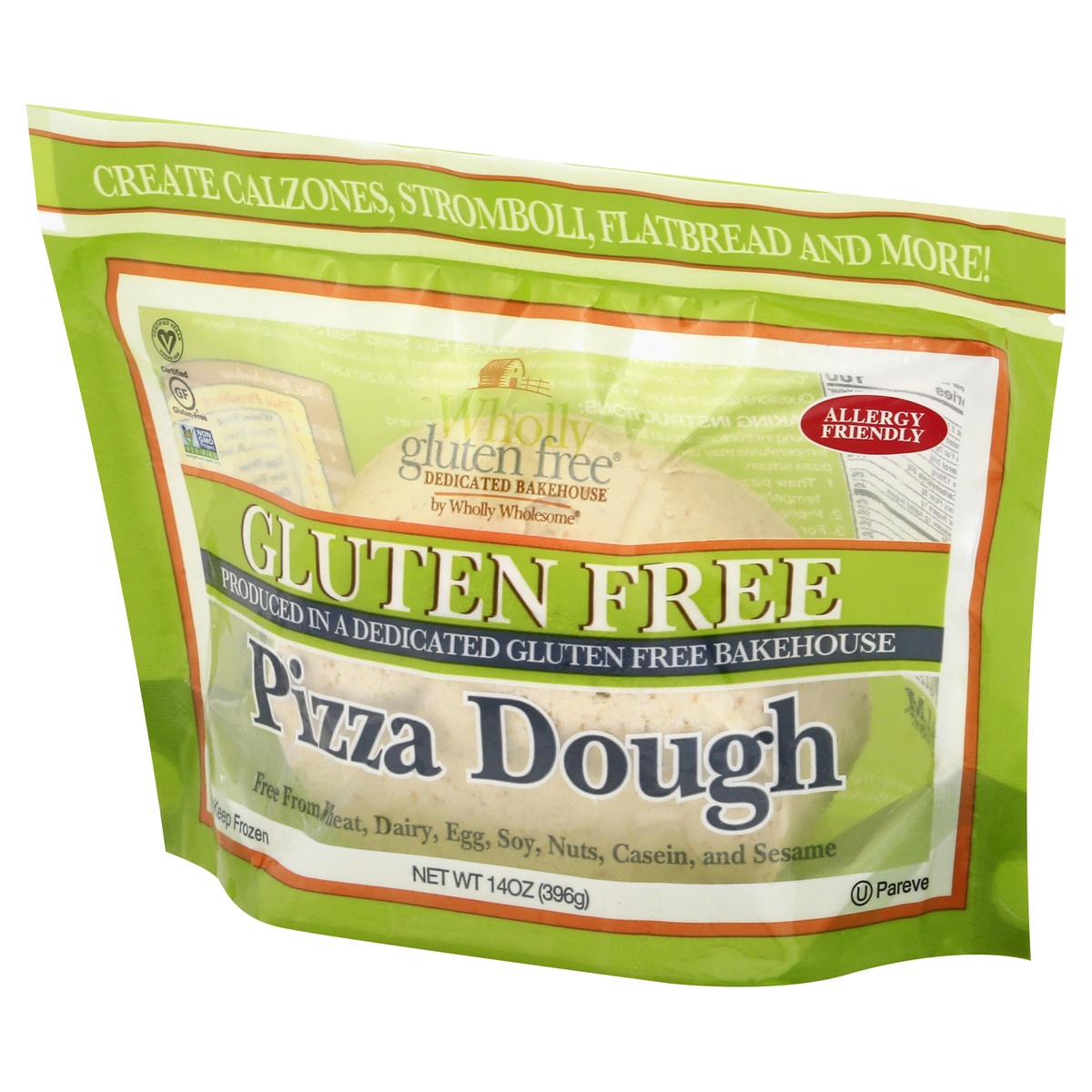 slide 3 of 10, Wholly Wholesome Gluten Free Pizza Dough, 14 oz
