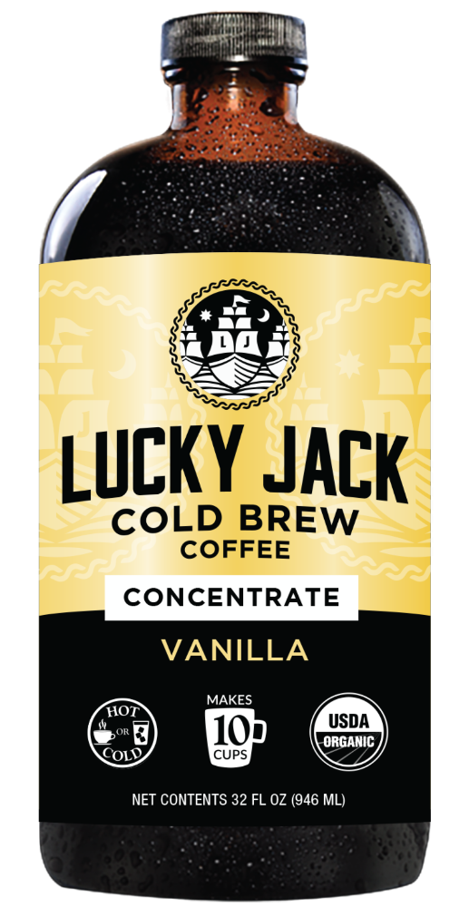 slide 1 of 1, Lucky Jack Vanilla Cold Brew Coffee Concentrate, 32 fl oz