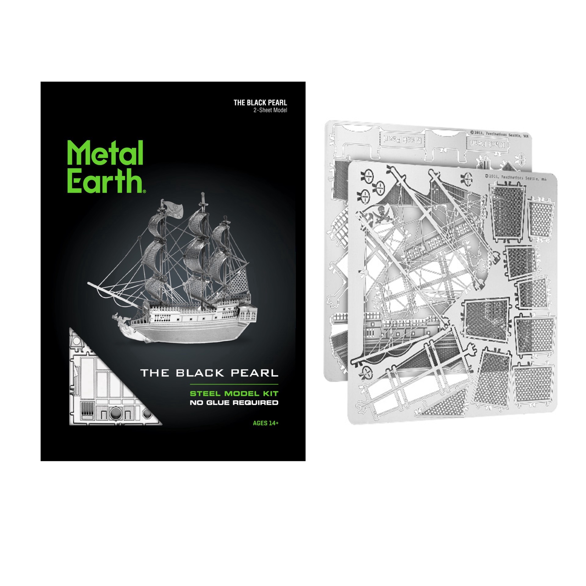 slide 5 of 8, Fascinations Metal Earth The Black Pearl Steel Model Kit, 3.94 in x 0.71 in x 3.15 in