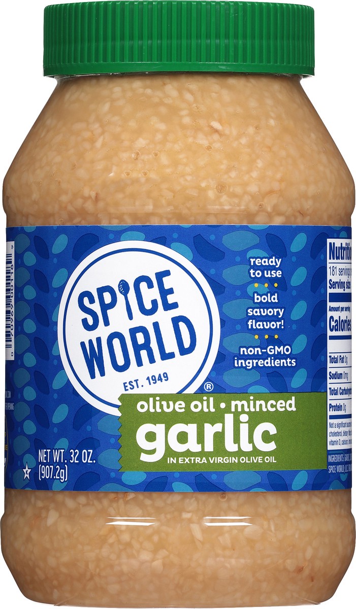 slide 12 of 14, Spice World Minced Garlic in Extra Virgin Olive Oil 32 oz, 32 oz