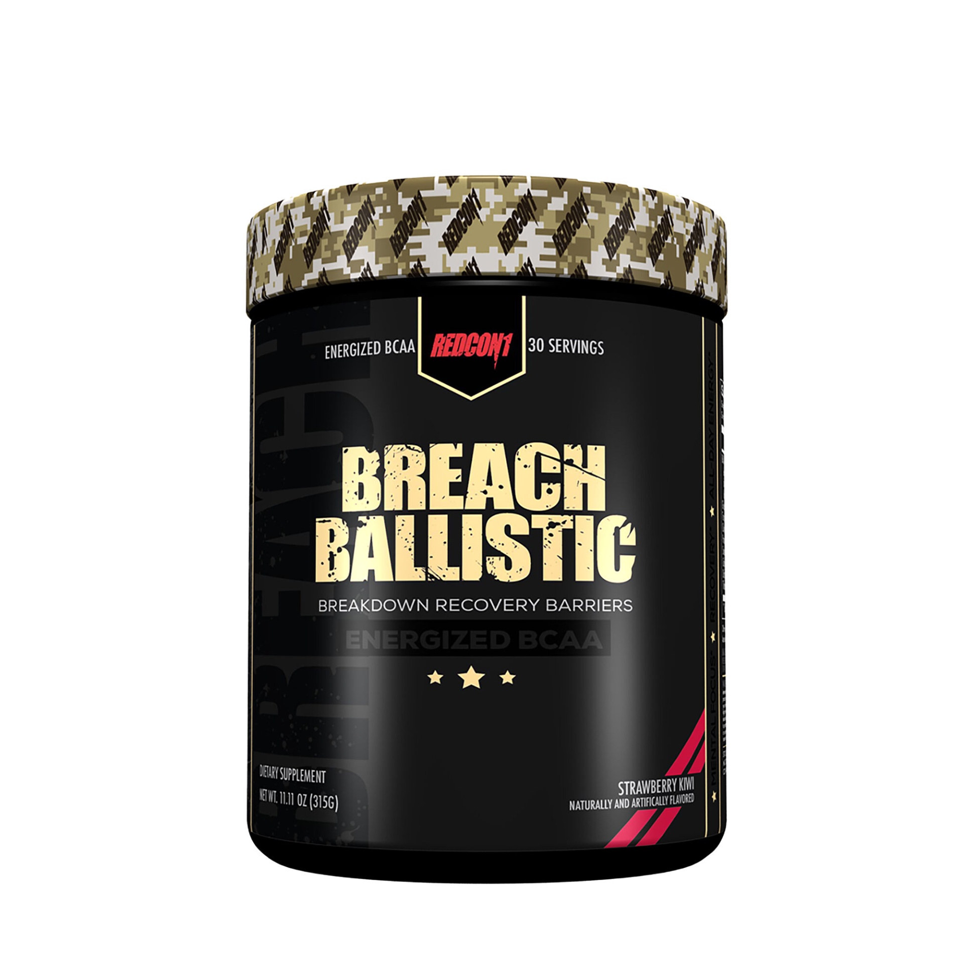 slide 1 of 1, Redcon1 Breach Ballistic Energized BCAA* - Strawberry Kiwi, 1 ct