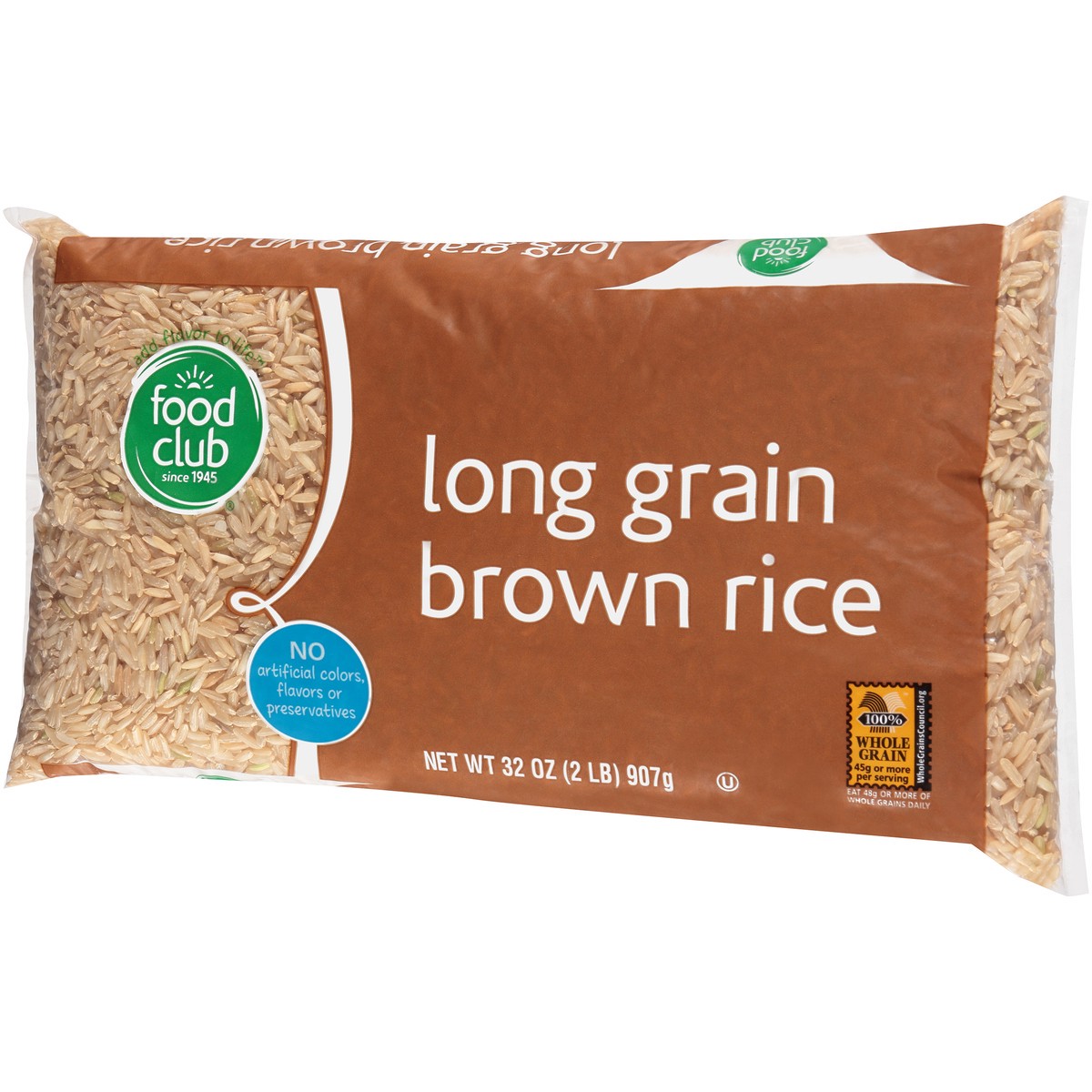 slide 4 of 12, Food Club Long Grain Brown Rice 32 oz, 32 oz