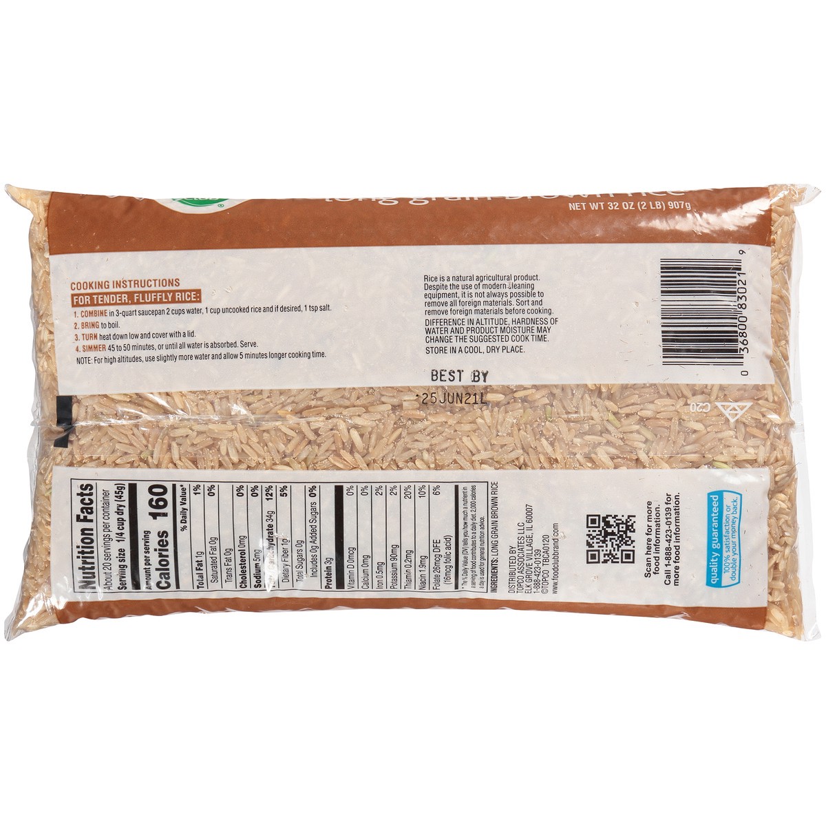 slide 5 of 12, Food Club Long Grain Brown Rice 32 oz, 32 oz