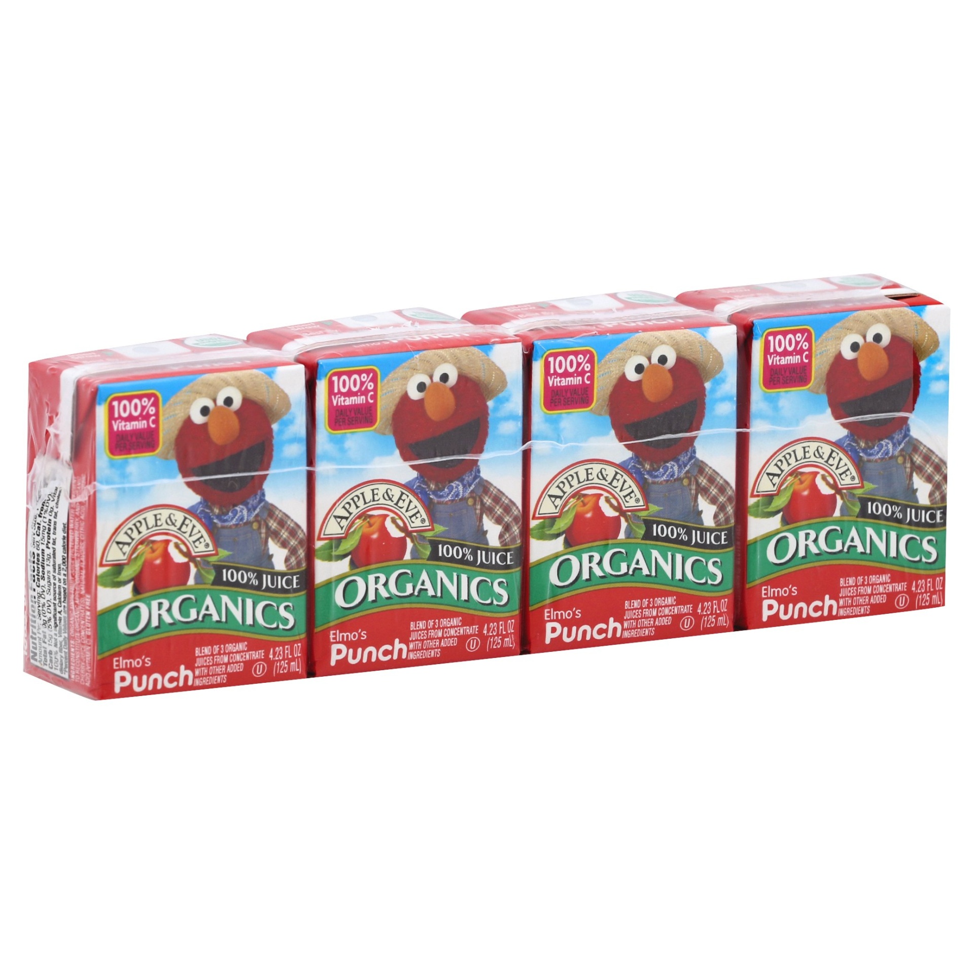 slide 1 of 8, Apple & Eve Organics Elmos Punch Juice, 4 ct; 4.23 fl oz