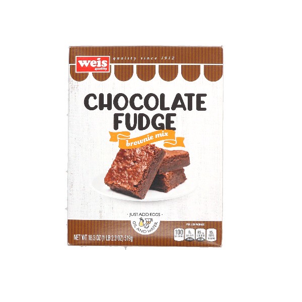 slide 1 of 6, Weis Quality Fudge Brownie Mix, 18.3 oz