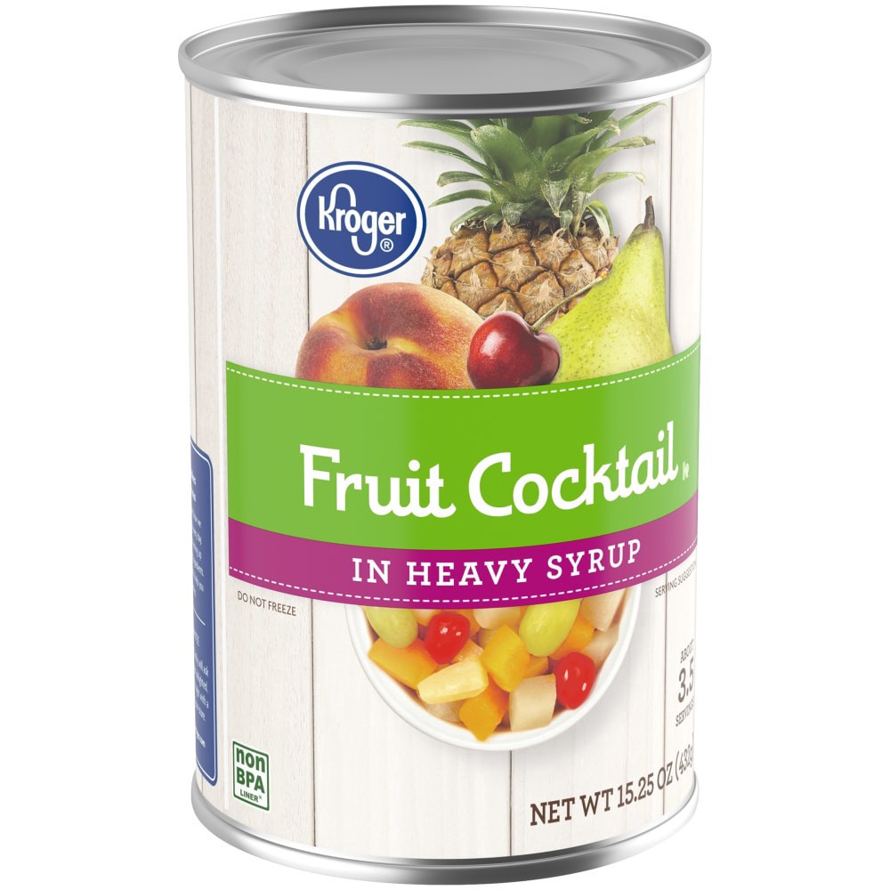 slide 2 of 4, Kroger Fruit Cocktail In Heavy Syrup, 15.25 oz