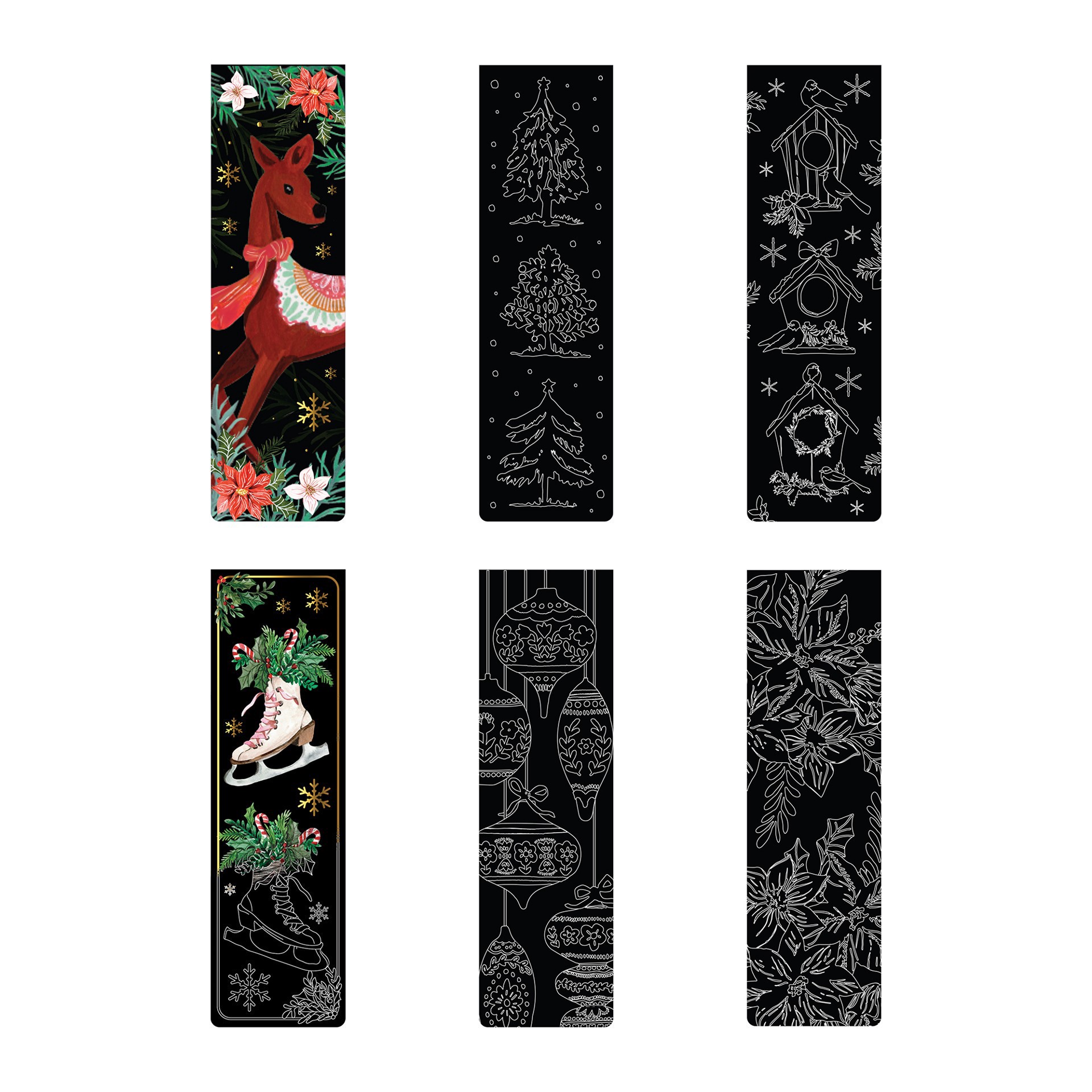 slide 5 of 5, Brea Reese Classic Holiday Scratch Art Bookmarks, 11 ct