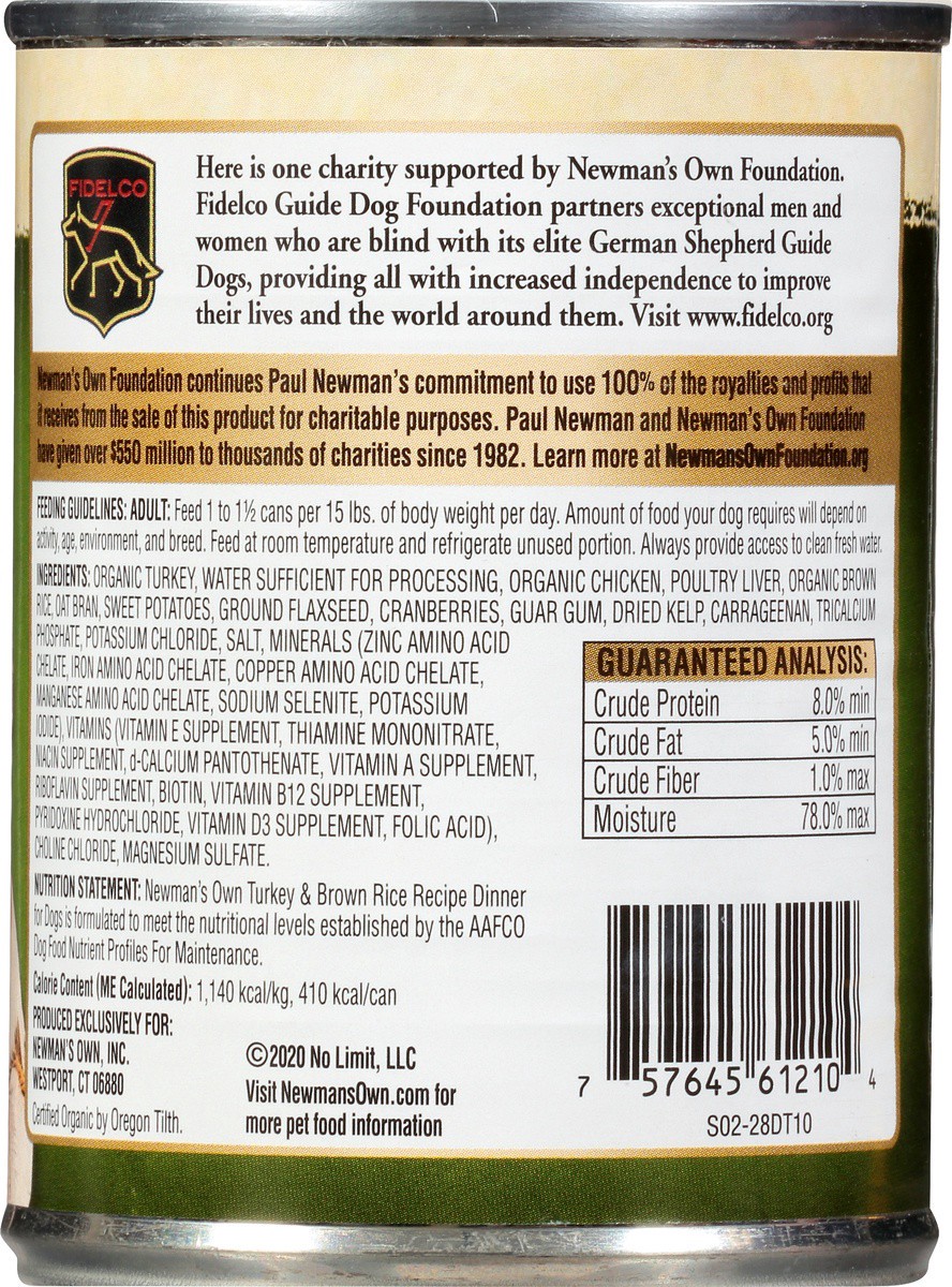 slide 4 of 9, Newman's Own Organic Turkey & Brown Rice Dog Food, 12.7 oz