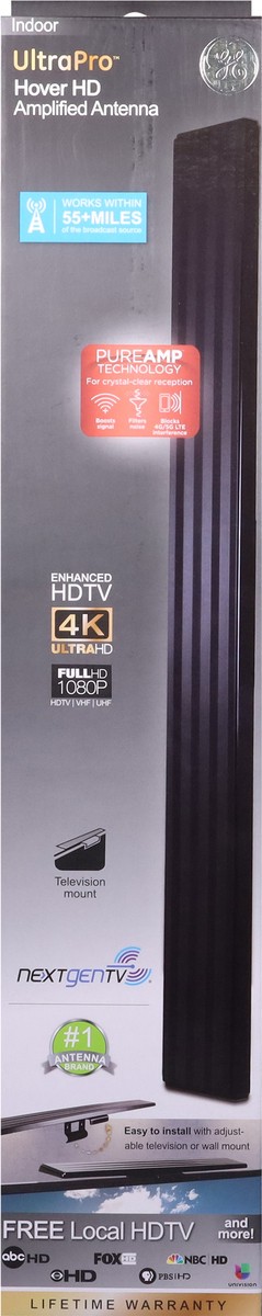 slide 8 of 9, GE Ultra Pro Amplified Hover HD Indoor Antenna 1 ea, 1 ct