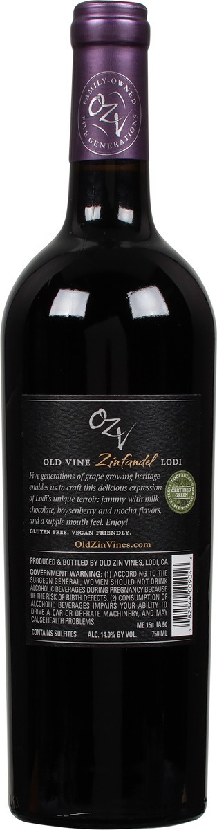 slide 3 of 7, OZV Old Vine Zinfandel 750 ml, 750 ml