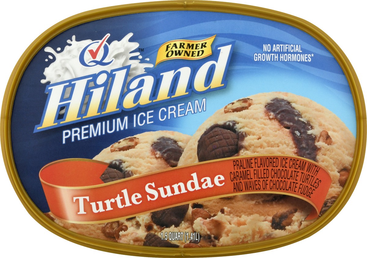 slide 9 of 9, Hiland Dairy Premium Turtle Sundae Ice Cream 1.5 qt, 1.5 qt