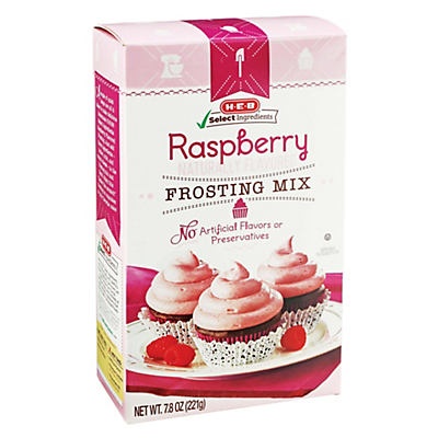 slide 1 of 1, H-E-B Select Ingredients Artisan Raspberry Frosting Mix, 7.8 oz