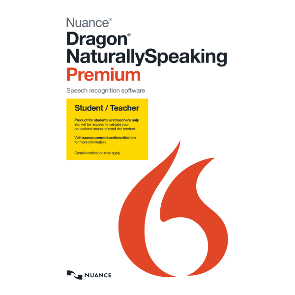 slide 1 of 3, Nuance Dragon NaturallySpeaking Premium Student & Teacher Edition - (v. 13) - box pack - 1 user - academic, Consignment - Win, 1 ct