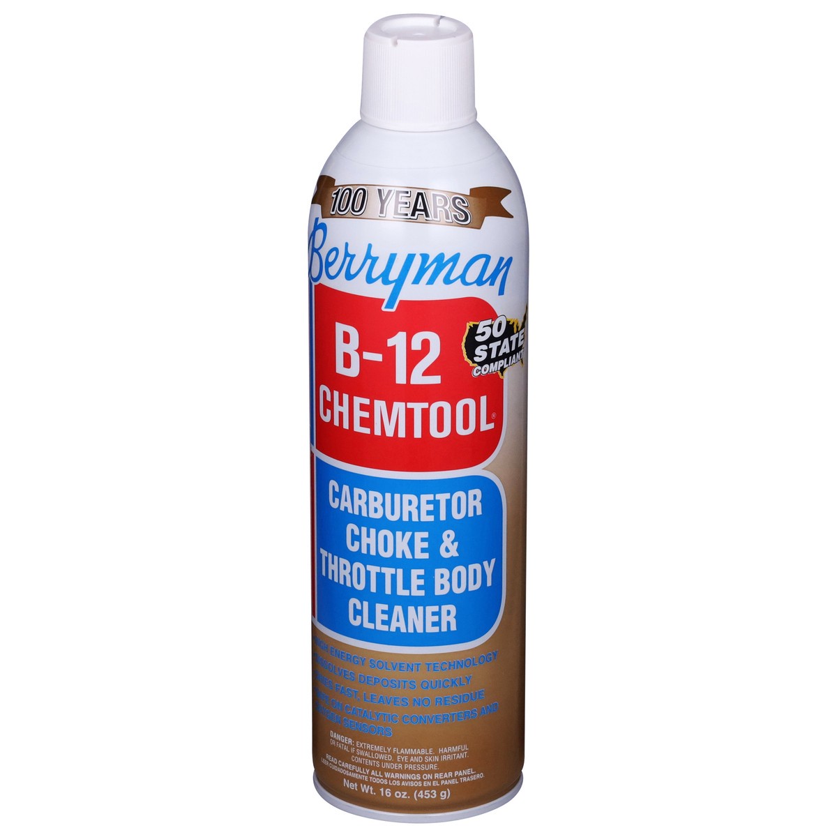 slide 11 of 11, Berryman B-12 Chemtool Carburetor Choke & Throttle Body Cleaner 16 oz, 16 oz