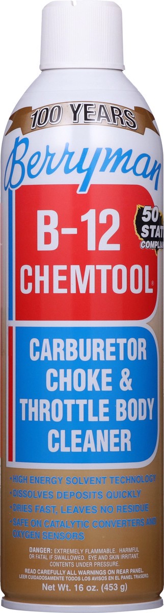 slide 8 of 11, Berryman B-12 Chemtool Carburetor Choke & Throttle Body Cleaner 16 oz, 16 oz