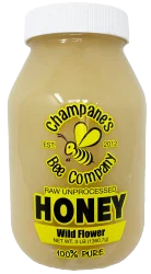 Champanes Bee Company 3 Lb. Glass Jar Cream Honey