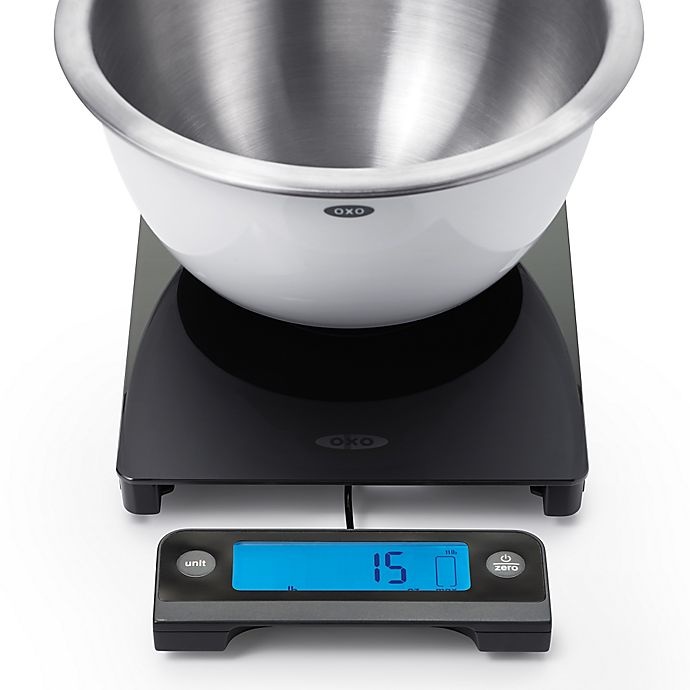 slide 4 of 5, OXO Good Grips Glass Scale with Pull-Out Digital Display - Black, 1 ct