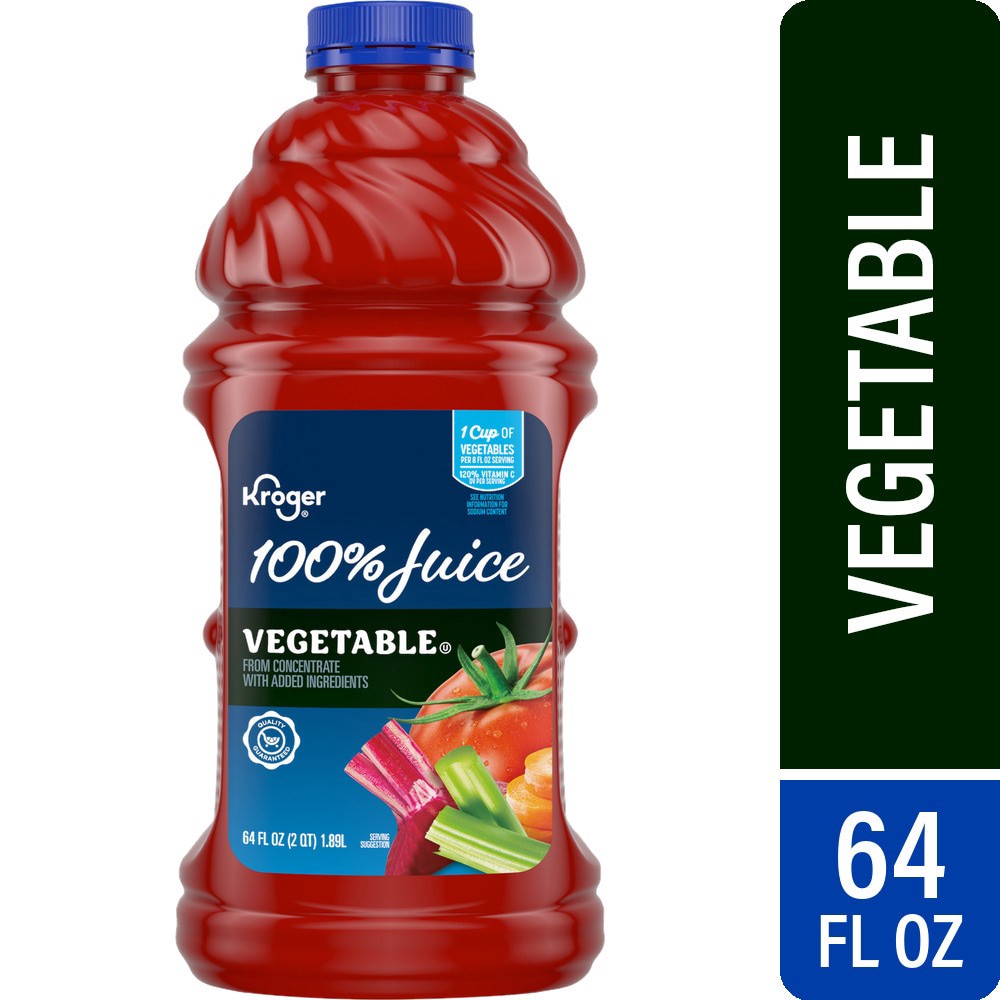 slide 1 of 2, Kroger 100% Vegetable Juice, 64 fl oz