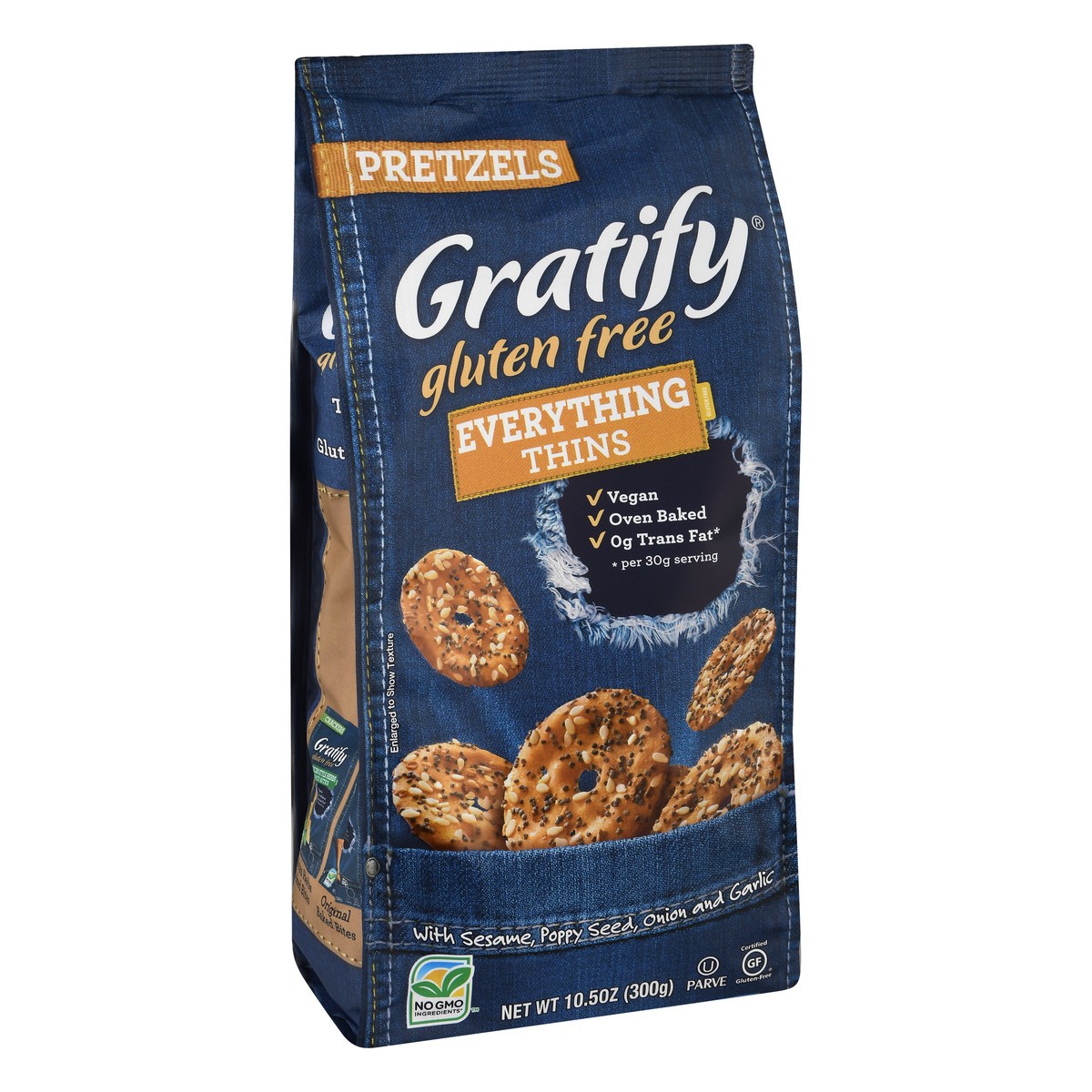 slide 5 of 13, Gratify Gluten Free Everything Thins Pretzels 10.5 oz, 10.5 oz