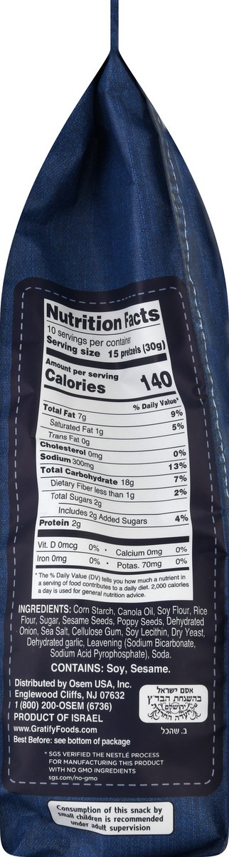 slide 8 of 13, Gratify Gluten Free Everything Thins Pretzels 10.5 oz, 10.5 oz