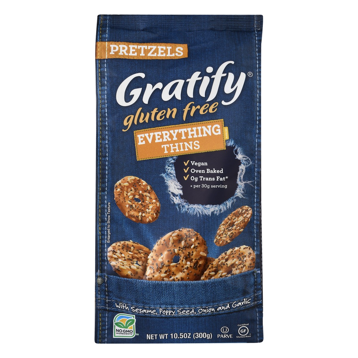 slide 11 of 13, Gratify Gluten Free Everything Thins Pretzels 10.5 oz, 10.5 oz