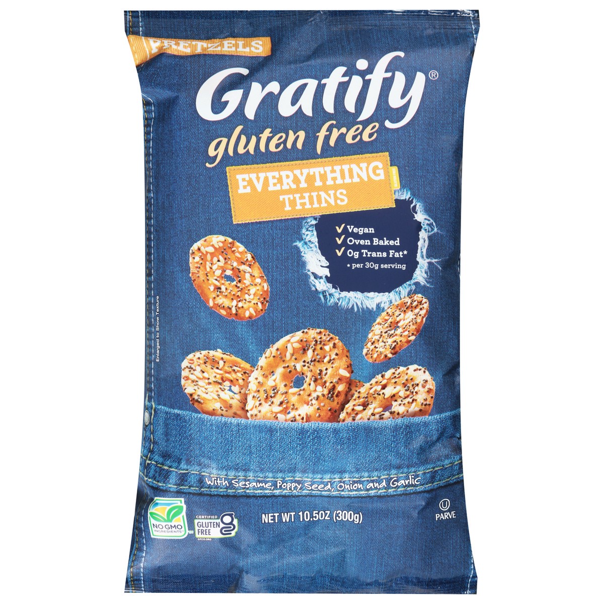 slide 1 of 13, Gratify Gluten Free Everything Thins Pretzels 10.5 oz, 10.5 oz