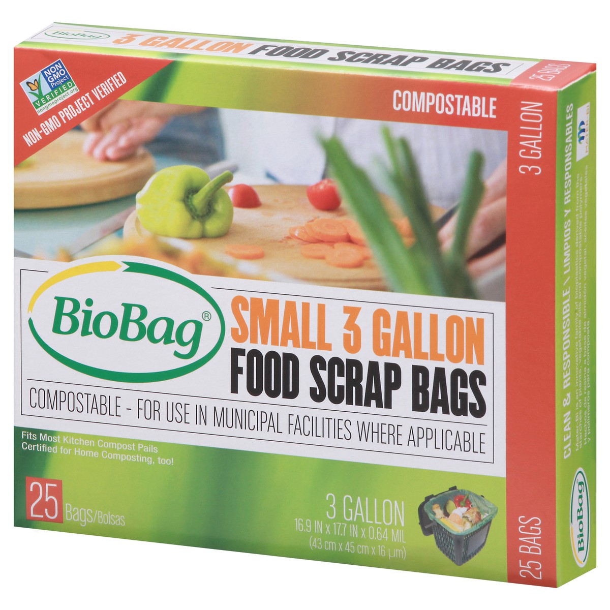 slide 4 of 8, BioBag Small Compostable Food Scrap Bags 25 ea, 25 ct