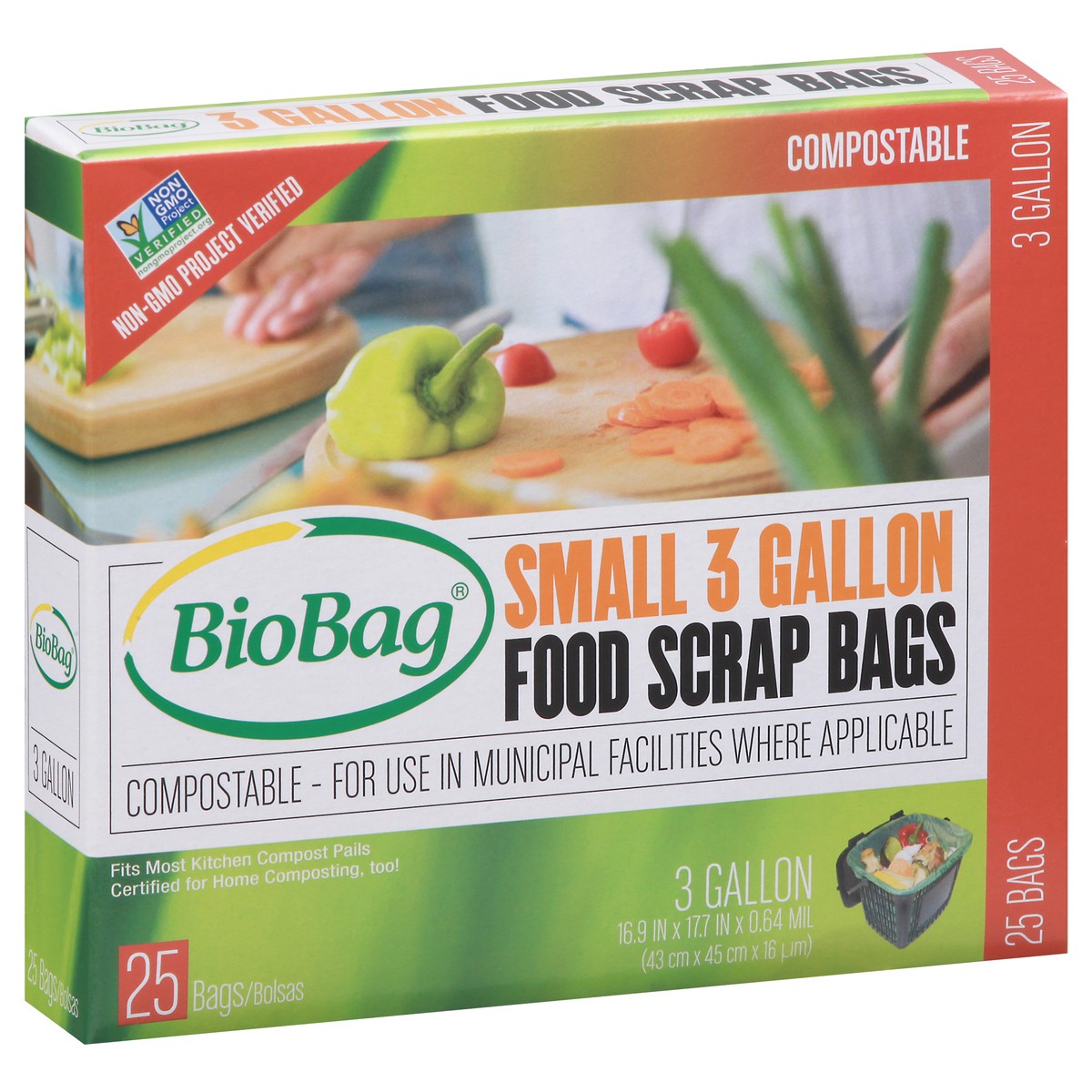 slide 6 of 8, BioBag Small Compostable Food Scrap Bags 25 ea, 25 ct
