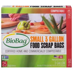 BioBag Small Compostable Food Scrap Bags 25 ea