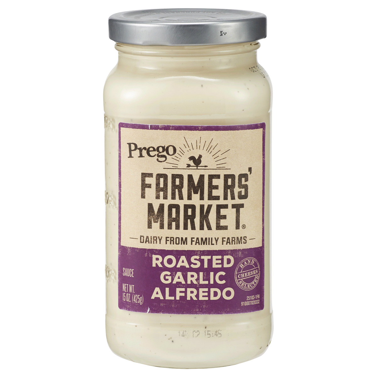 slide 1 of 1, Prego Farmers' Market Roasted Garlic Alfredo, 15 oz