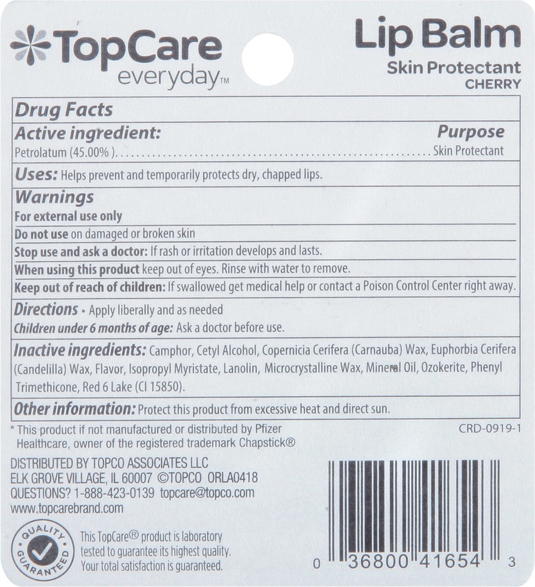 slide 9 of 13, TopCare Everyday Skin Protectant Cherry Lip Balm 2 ea, 2 ct