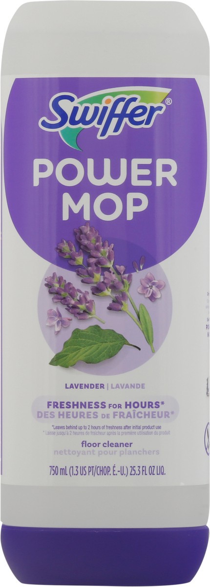 slide 6 of 13, Swiffer Power Mop Refill Solution, Tile, Vinyl, Laminate, Wood, Floor Cleaner, Lavender, 25.3oz, 1.30 pt