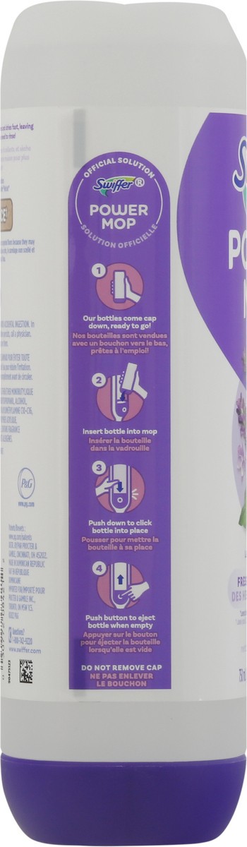 slide 5 of 13, Swiffer Power Mop Refill Solution, Tile, Vinyl, Laminate, Wood, Floor Cleaner, Lavender, 25.3oz, 1.30 pt