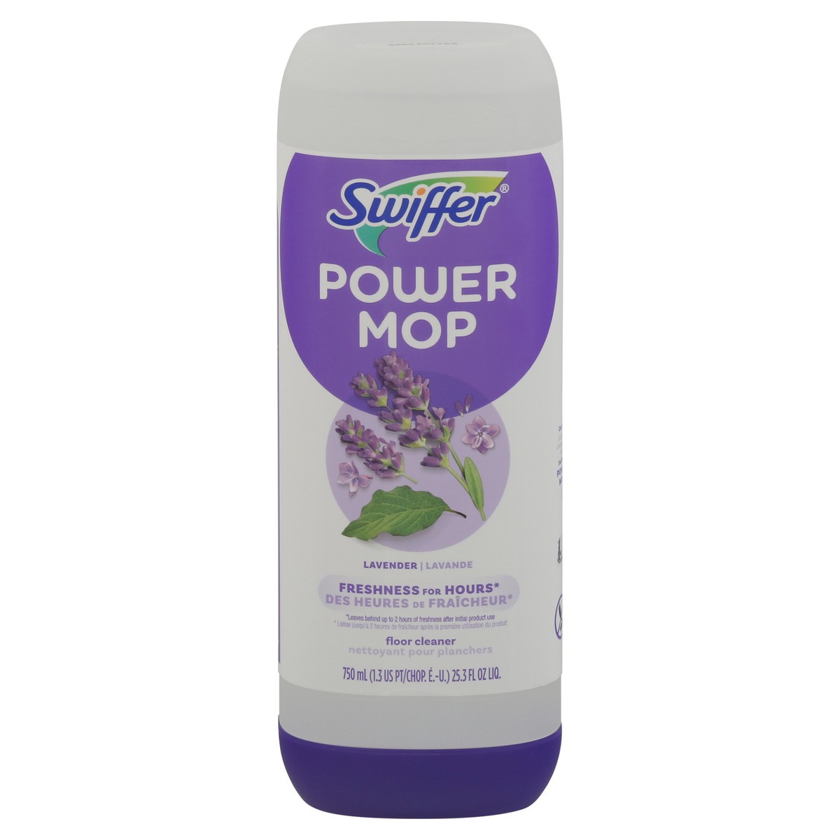 slide 13 of 13, Swiffer Power Mop Refill Solution, Tile, Vinyl, Laminate, Wood, Floor Cleaner, Lavender, 25.3oz, 1.30 pt