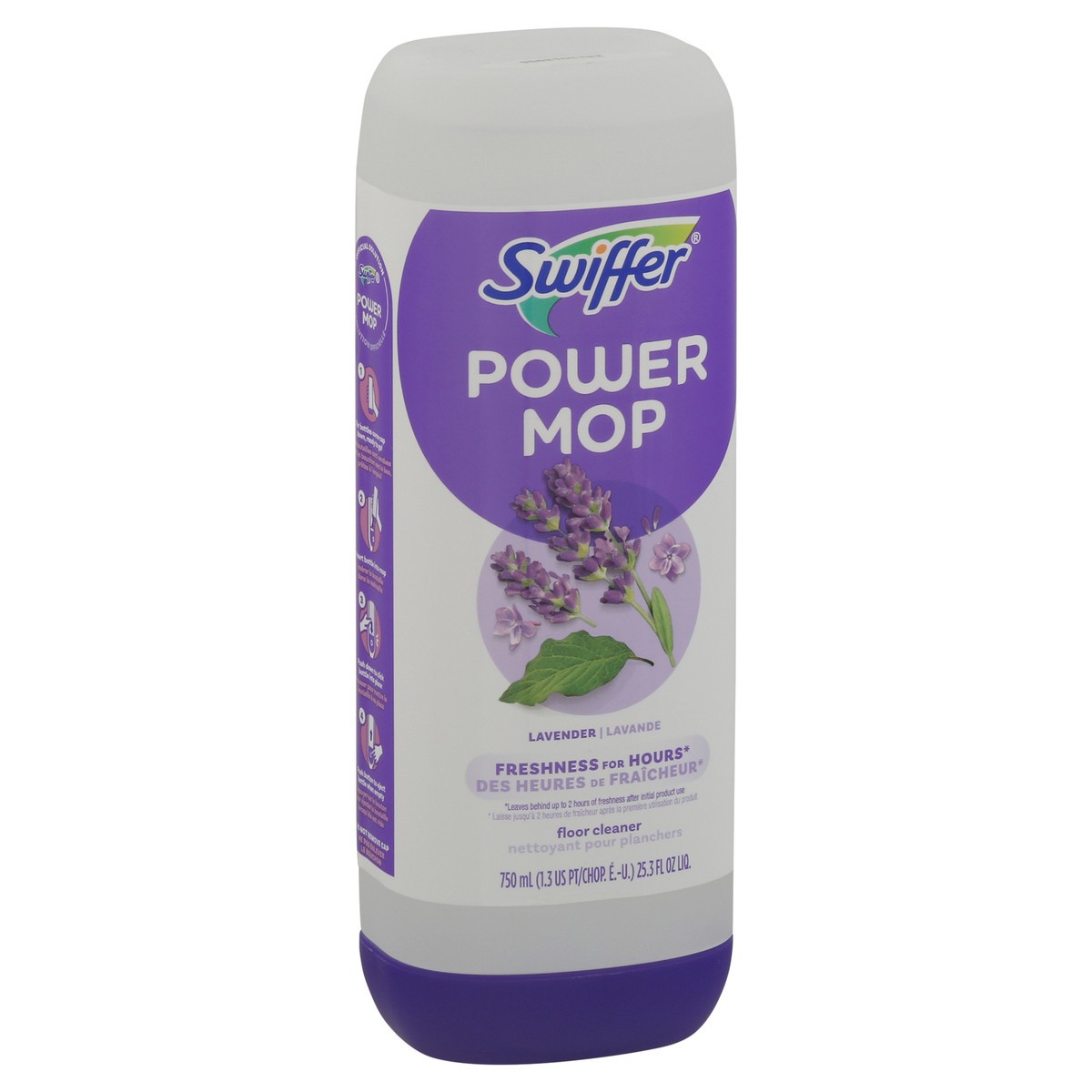 slide 7 of 13, Swiffer Power Mop Refill Solution, Tile, Vinyl, Laminate, Wood, Floor Cleaner, Lavender, 25.3oz, 1.30 pt