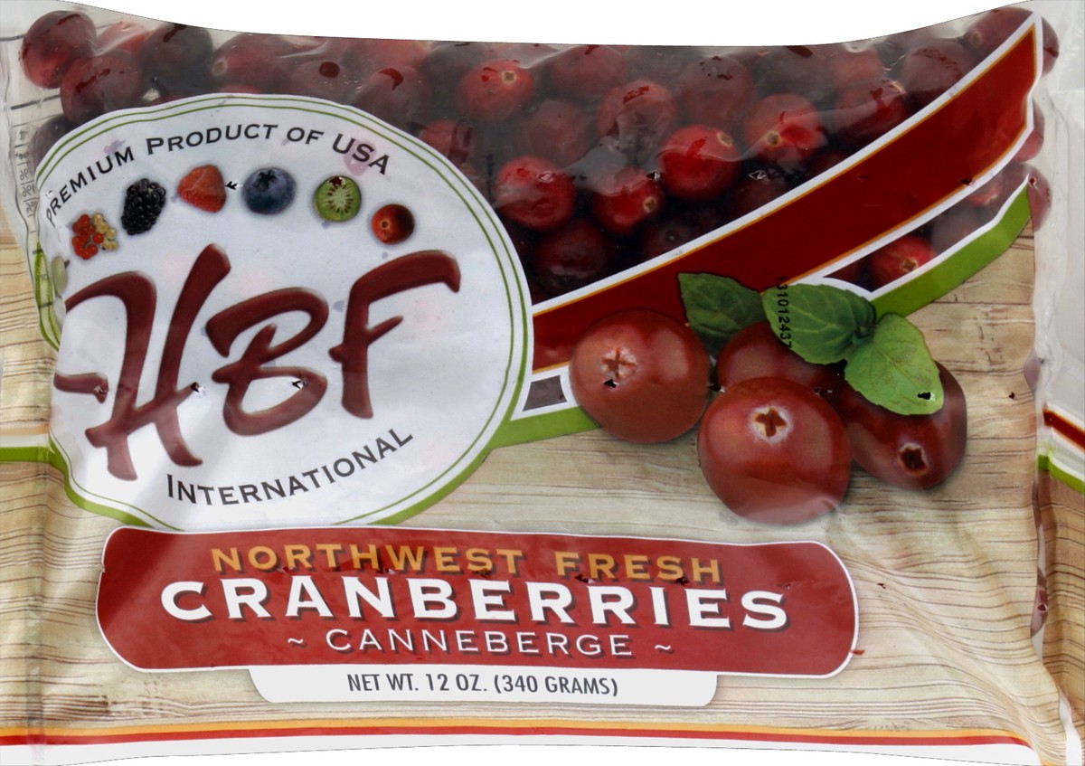 slide 5 of 6, HBF Cranberries, 12 oz