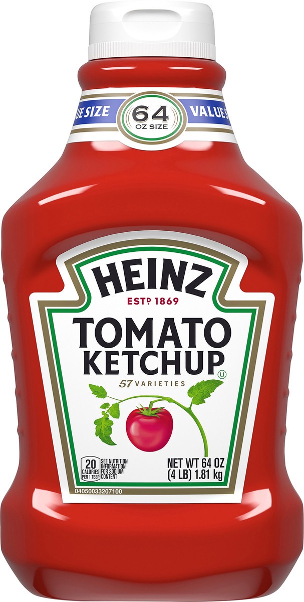 slide 8 of 9, Heinz Tomato Ketchup Value Size, 64 oz Bottle, 64 oz