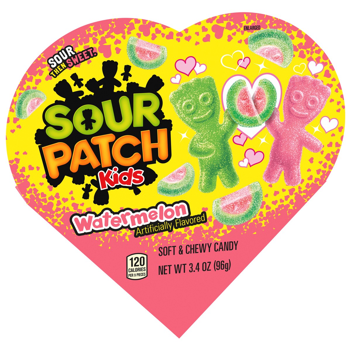 slide 8 of 11, SOUR PATCH KIDS Watermelon Soft & Chewy Valentines Day Candy, 3.4 oz Heart Shaped Box, 3.4 oz