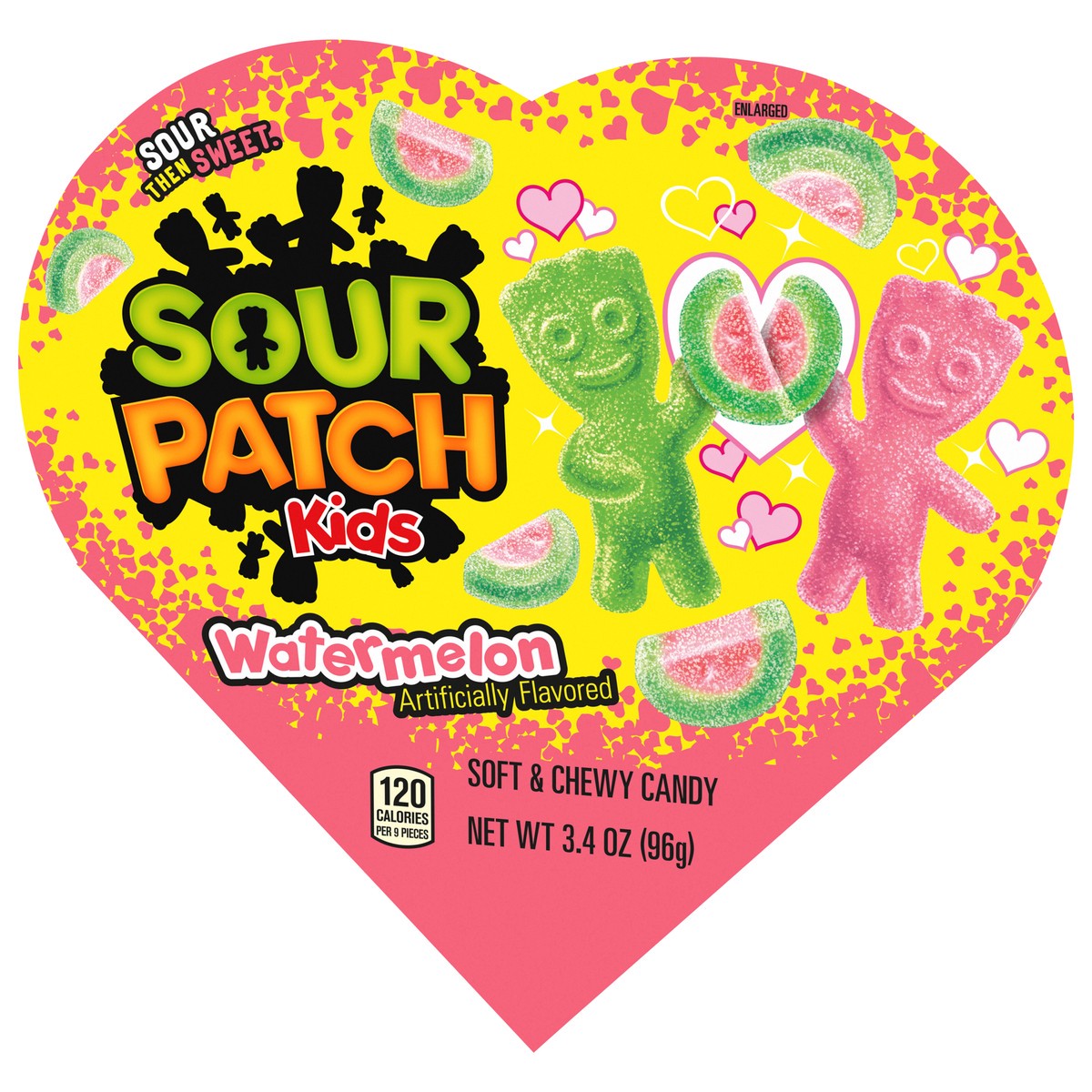 slide 4 of 11, SOUR PATCH KIDS Watermelon Soft & Chewy Valentines Day Candy, 3.4 oz Heart Shaped Box, 3.4 oz